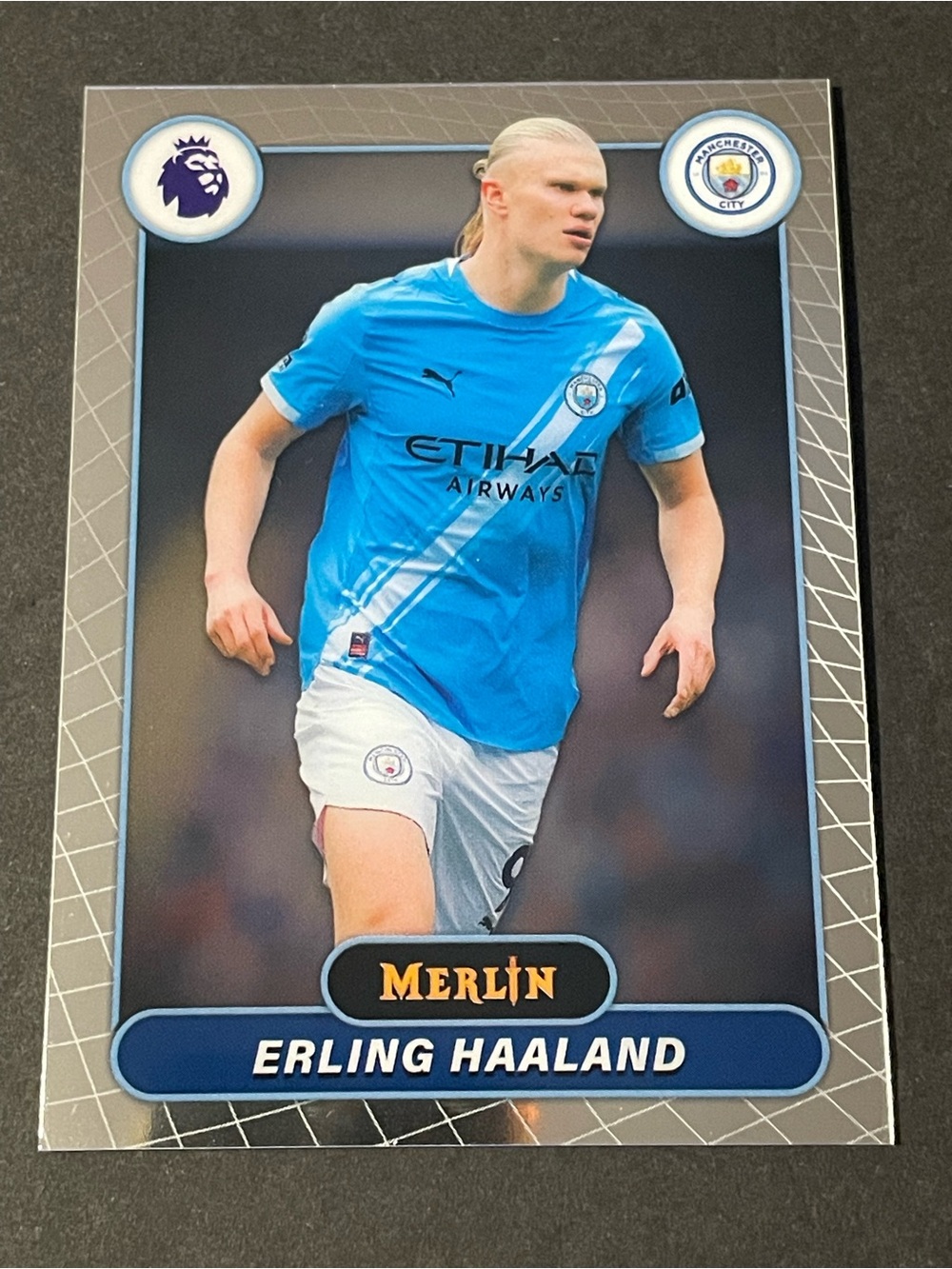 2026 Merlin Premier League Erling Haaland Manchester City #123 Base Card - Picture 3 of 6
